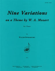 Nine Variations on a Theme by W. A. Mozart piano sheet music cover